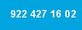 922 427 16 02 922 427 16 02